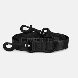William Walker - Jacquard nylon hondenriem Nero