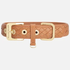 William Walker - Leren halsband Prestige Karamel