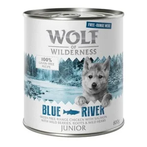 Wolf of Wilderness Junior "Scharrelvlees" 6 x 800 g Hondenvoer
