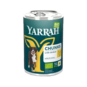 Yarrah - Natvoer Hond Blik Chunks met Kip Bio