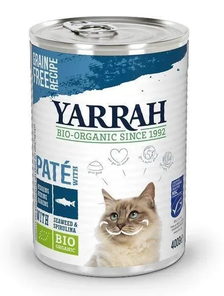 Yarrah Pate Vis met Spirulina en Zeewier (6 x 400g)