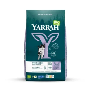 Yarrah Sterilised Graanvrij - Biologisch Kattenvoer - 2 Kilogram - kip