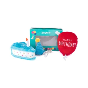 ZippyPaws Pup Birthday Box Blue