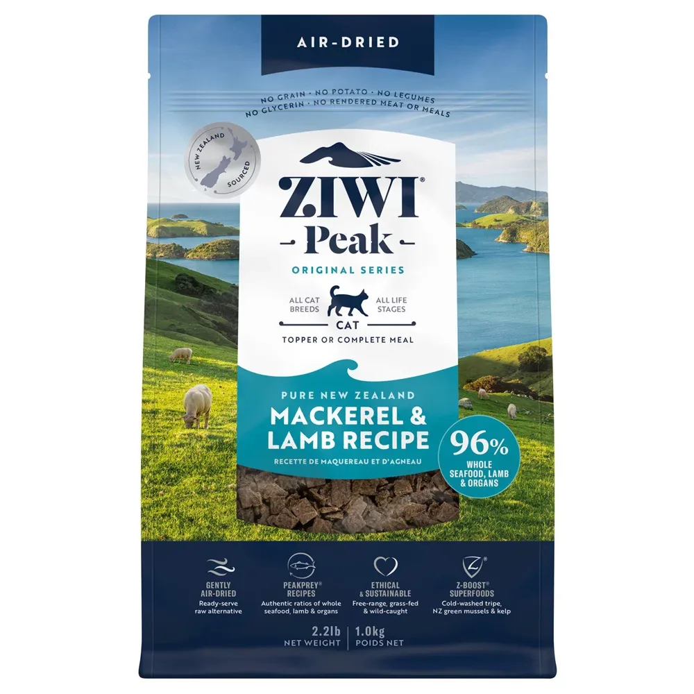 Ziwi Peak Kat Gently Air-Dried Makreel en Lam
