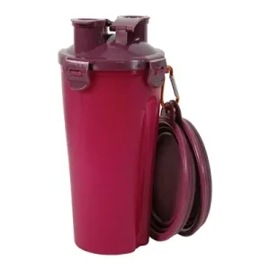 Zolux Bvk 2in1 Reisset Fles met Voerbak en Drinkbak - 350 ml