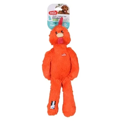 Zolux Furry Farm Haan Brock Pluche Met Touw Oranje 36,5X16X6 Cm - Image 2