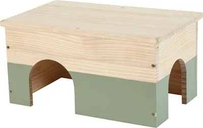 Zolux Neolife Houten Huisje Konijn 40x25x20 cm - Groen