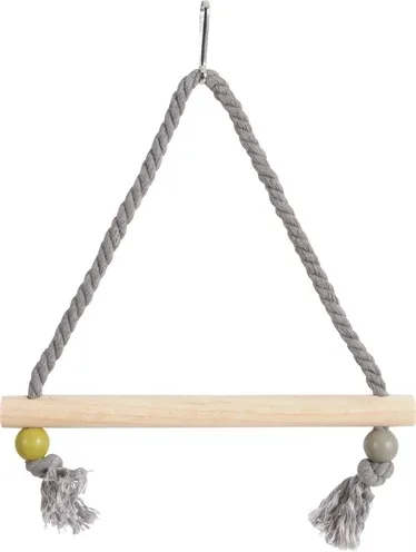 Zolux Schommel Hout met Touw 22x1,5x27 cm - Assorti - Image 2