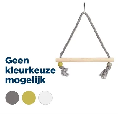 Zolux Schommel Hout met Touw 22x1,5x27 cm - Assorti