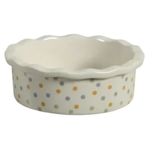 Zolux Voerbak Cosy Gestipt Keramiek Wit 10X10X3,5 Cm 100 Ml
