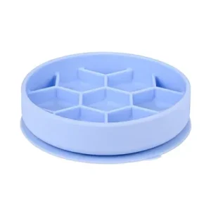 Zolux Voerbak Hond Slow Feed Met Zuignappen Silicone Blauw 16X16X4,3 Cm