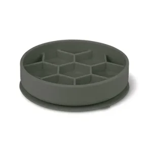 Zolux Voerbak Hond Slow Feed Met Zuignappen Silicone Grijs 16X16X4,5 Cm