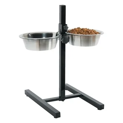 Zolux Voerstandaard Voerbak / Waterbak Verstelbaar Rvs 2X1,5 Ltr 21 Cm 51X45X26,5 - Image 2