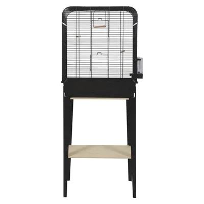 Zolux Vogelkooi Chic Loft met Meubel 134x53,5x33,5 cm - Zwart