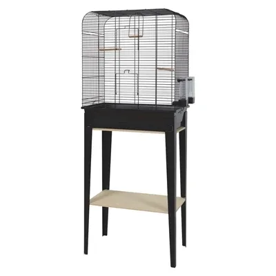 Zolux Vogelkooi Chic Loft met Meubel 134x53,5x33,5 cm - Zwart - Image 2