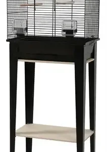 Zolux Vogelkooi Chic Loft Met Meubel Zwart 124X44,5X28 cm
