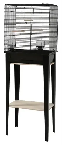 Zolux Vogelkooi Chic Loft Met Meubel Zwart 124X44,5X28 cm