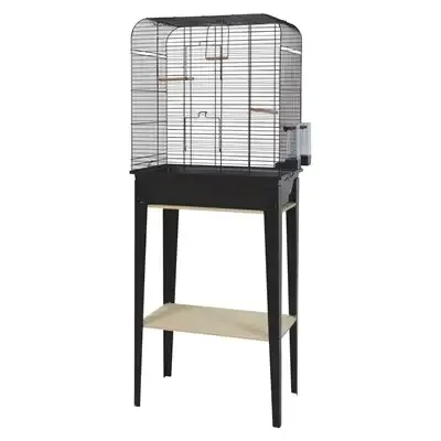 Zolux Vogelkooi Chic Loft Met Meubel Zwart 134X53,5X33,5 cm - Image 2