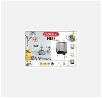 Zolux Vogelkooi Neo Jili xl Zwart 81X48X132 cm - Image 2