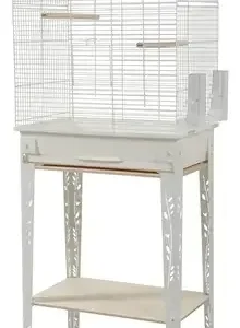 Zolux Vogelkooi Patio Met Standaard Wit 53X33X144 cm