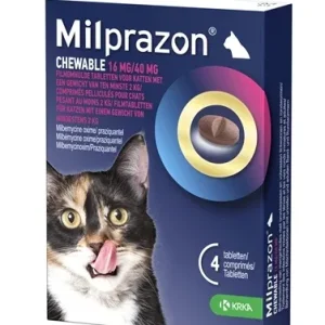 Zzzkrka Milprazon Kauwtabletten Ontwormingstabletten Kat - 16 mg